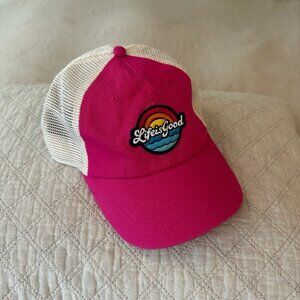 Life Is Good Chill Cap Hat Women's Sun Seascape Rainbow Peace Love & Happiness
